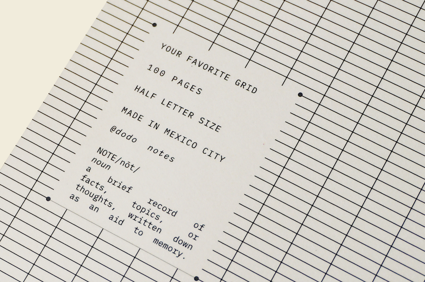 NOTEBOOK NO. 1