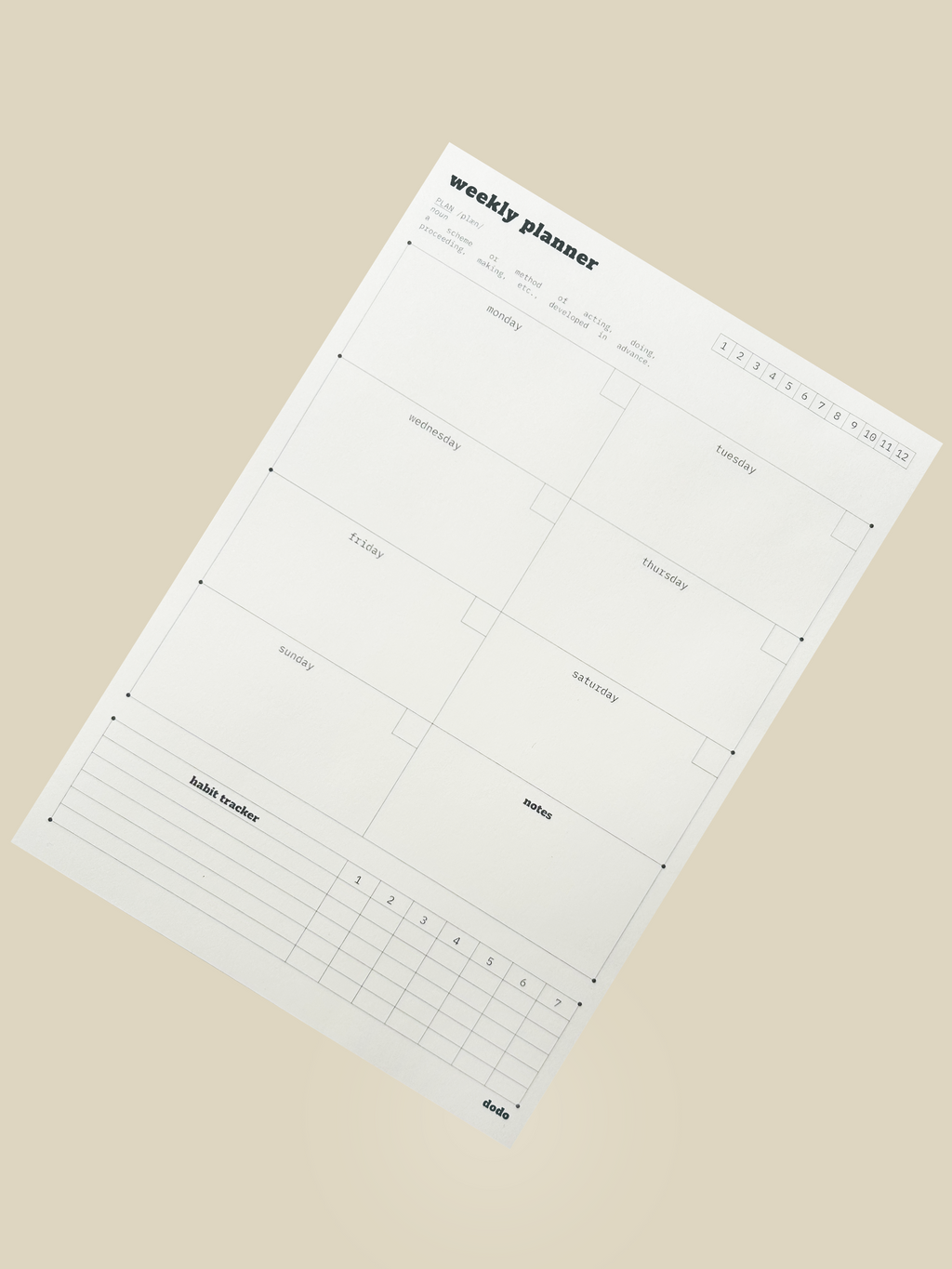 WEEKLY PLANNER