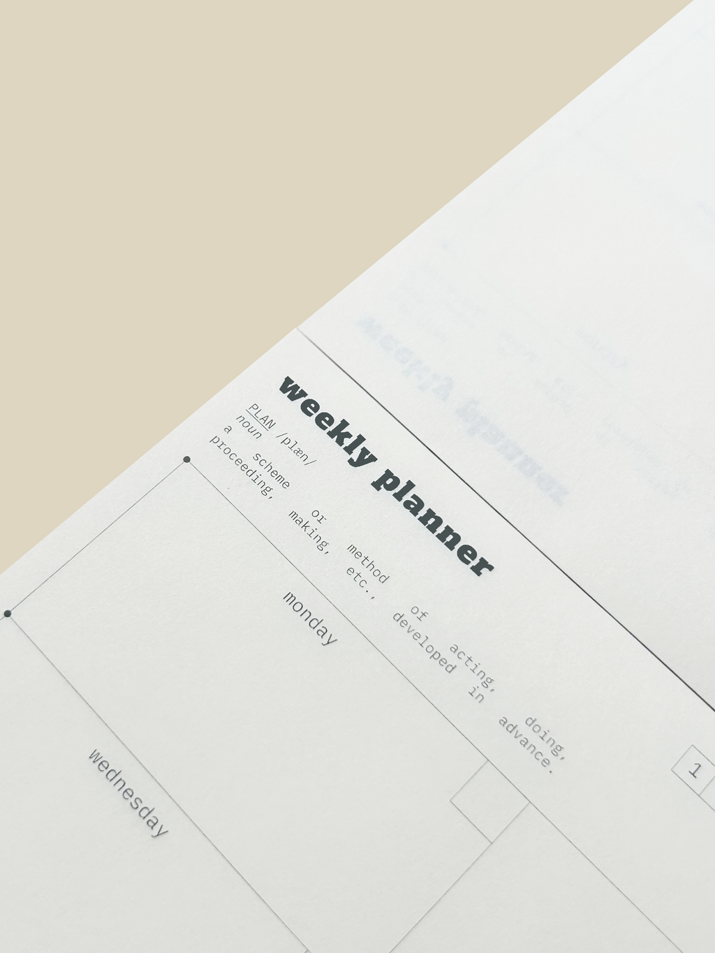 WEEKLY PLANNER